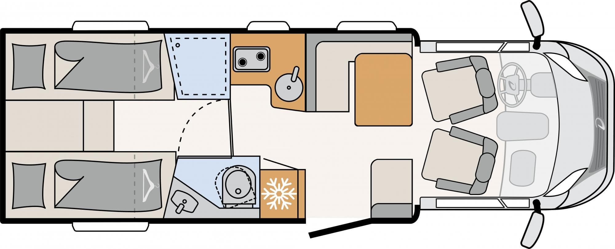Comfort Standard - Dethleffs Just 90 T 7052 EB - Teilintegriertes Wohnmobil in Friedberg (Frankfurt)