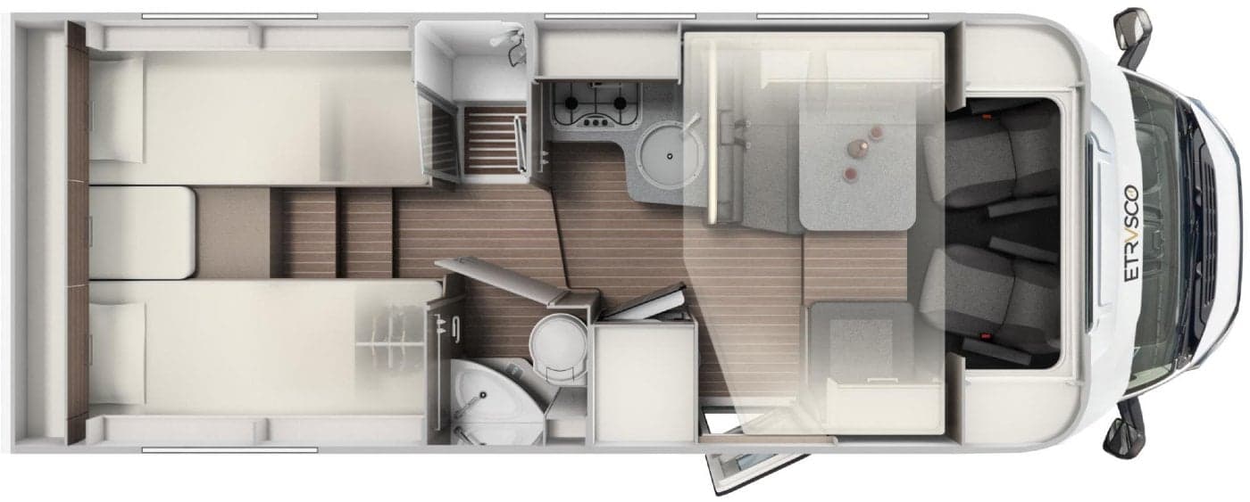 Family Standard - Etrusco T 7400 SB - Teilintegriertes Wohnmobil in Leutkirch im Allgäu