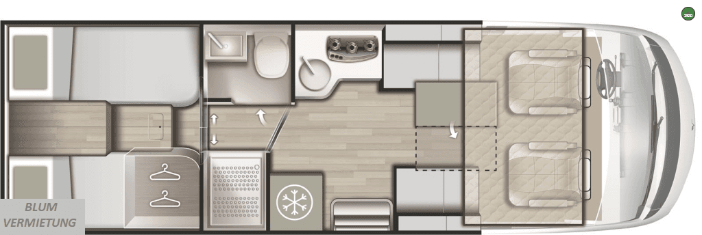 Mobilvetta KEA i 86 - Luxuriöser Vollintegrierter mit Einzelbetten, Automatikgetriebe, Wohnraumklima und All Inklusive Ausstattung in Merzig