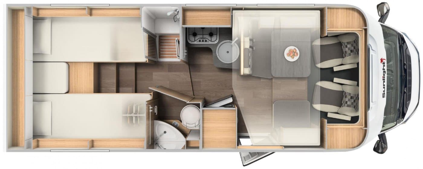 Family Standard - Sunlight T 68 - Teilintegriertes Wohnmobil in Langwedel
