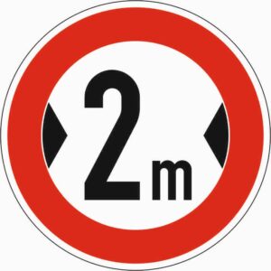 Beschränkung der Durchfahrtsbreite auf 2 Meter