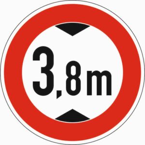 Beschränkung der Durchfahrtshöhe auf 3,8 Meter