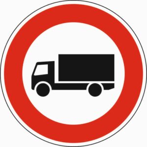 Durchfahrtsverbot für Fahrzeuge mit einem zulässigem Gesamtgewicht über 3,5 Tonnen.