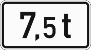 Durchfahrtsverbot gilt bei 3,5 T Beschränkung auch für 7,5 T